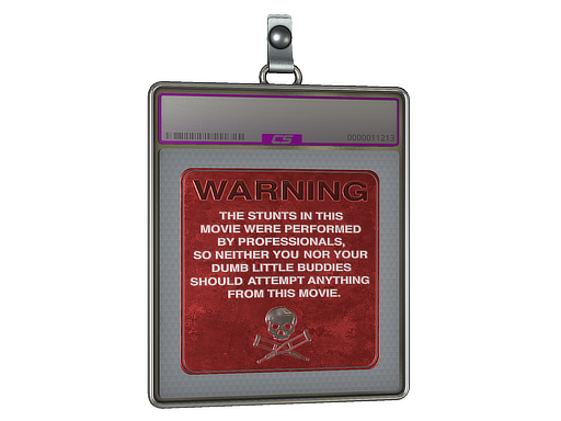 Sticker Slab | WARNING (Foil) - CS2 Sticker