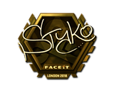 Sticker | STYKO (Gold) | London 2018