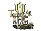 Artwork for Sticker | Techno4K (Gold) | Antwerp 2022