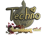 Artwork for Sticker | Techno4K (Gold) | Shanghai 2024