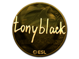 Artwork for Sticker | tonyblack (Gold) | Katowice 2019