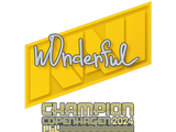 Artwork for Sticker | w0nderful (Champion) | Copenhagen 2024