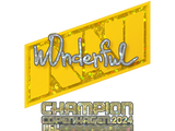 Artwork for Sticker | w0nderful (Glitter, Champion) | Copenhagen 2024