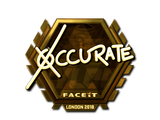 Sticker | xccurate (Gold) | London 2018
