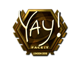 Sticker | yay (Gold) | London 2018