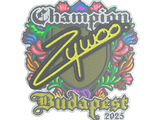 Artwork for Sticker | ZywOo (Embroidered, Champion) | Budapest 2025