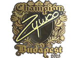 Artwork for Sticker | ZywOo (Gold, Champion) | Budapest 2025