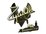 Artwork for Sticker | ZywOo (Gold) | Stockholm 2021