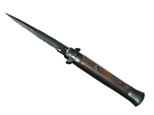 ★ Stiletto Knife | Damascus Steel (Battle-Scarred)