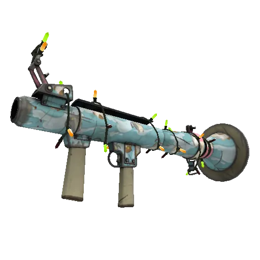 Unusual Festivized Professional Killstreak Blue Mew Rocket Launcher (Field-Tested) item image optimized